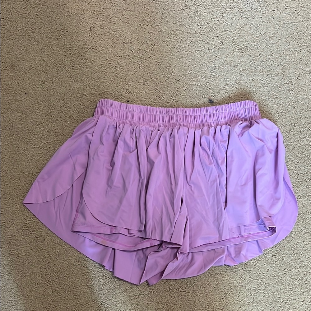 Amazon Purple Athletic Shorts Lightweight Elastic Waist